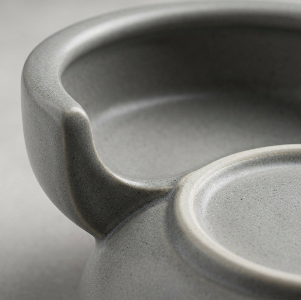 Lmnzk Kilnrest Ceramic Pet Bowl 22 oz Stone Gray - Detail view