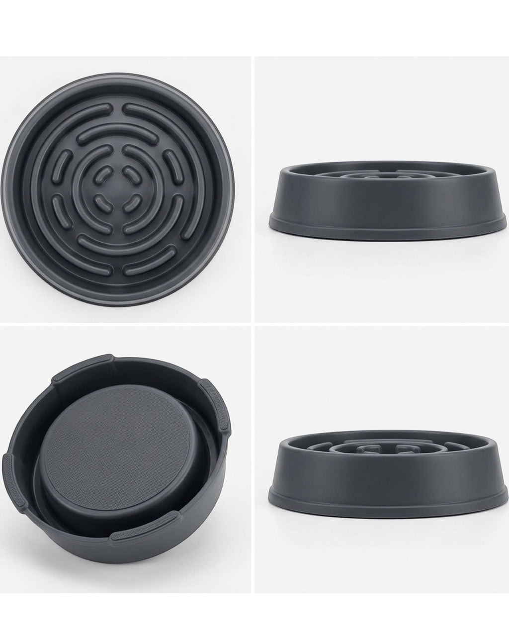 Lmnzk Slow Feeder Dog Bowl Charcoal 3 Cup